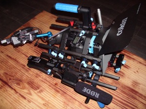 Canon 7D with RedrockMicro DSLR Field Cinema rig - all carbon